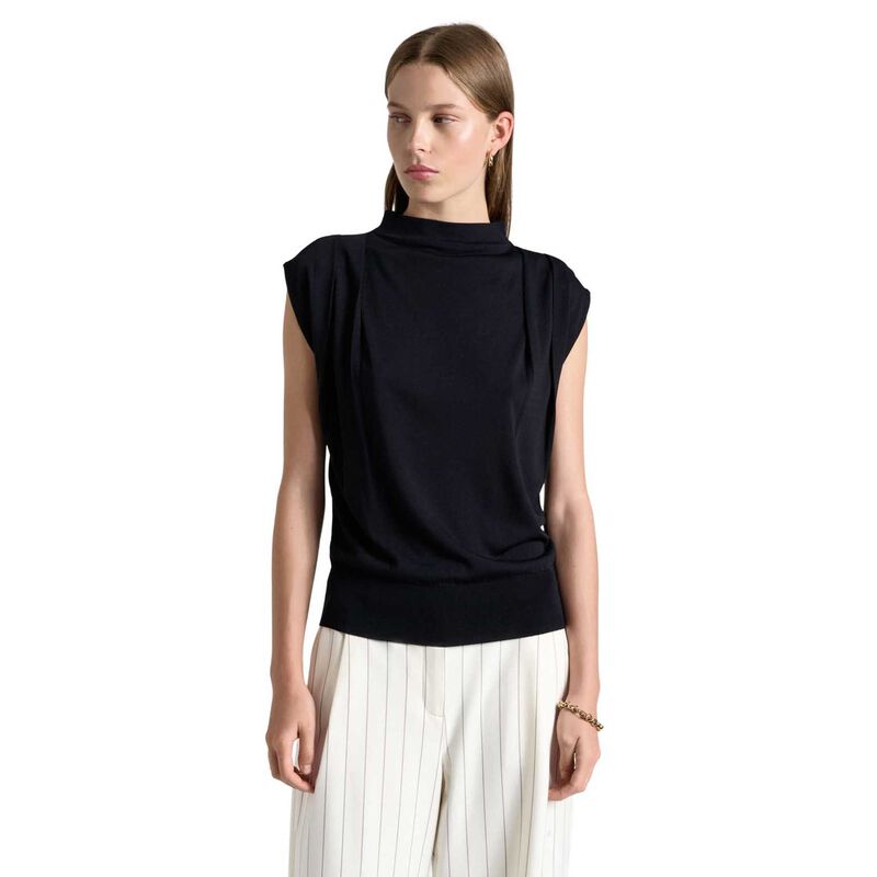 Cue Draped Shoulder Knit Top image number 0